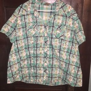 Bit and bridle plaid top